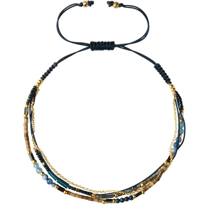 Marquet – wholesale Pärlarmband – Tali rättvisemärkt flerdubbel armband med glidknut och pärlor2