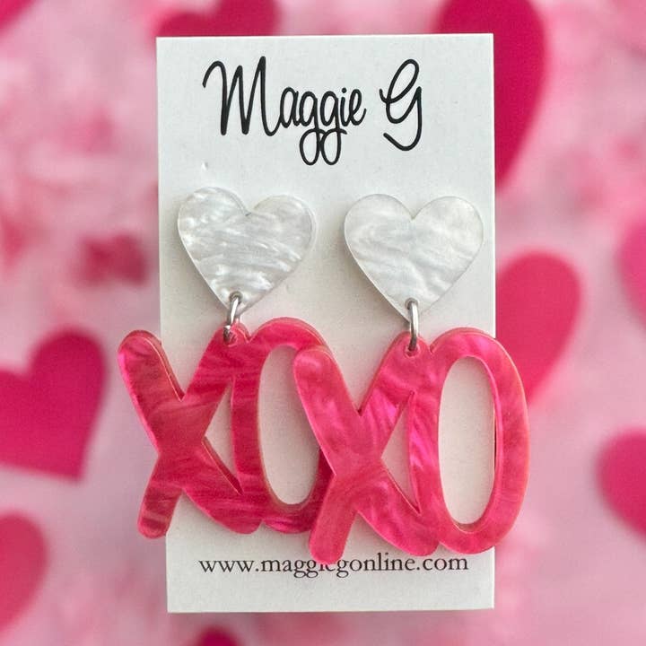 Maggie G - Wholesale Hangende/ronde oorbellen - Valentijnsoorbellen Acryl oorbellen1