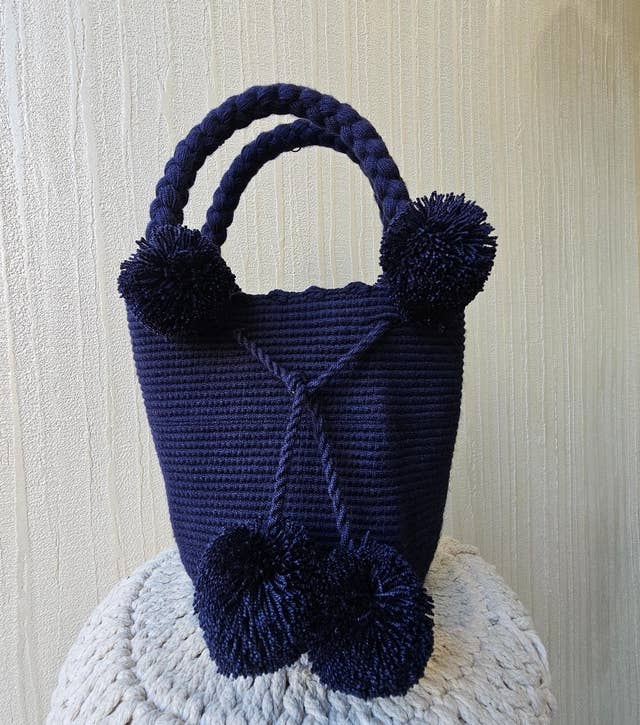 Cattleya Wayúu Mochilas Colombianas - Wholesale Top Handle Bag - Women's - Mangostino Bag S2