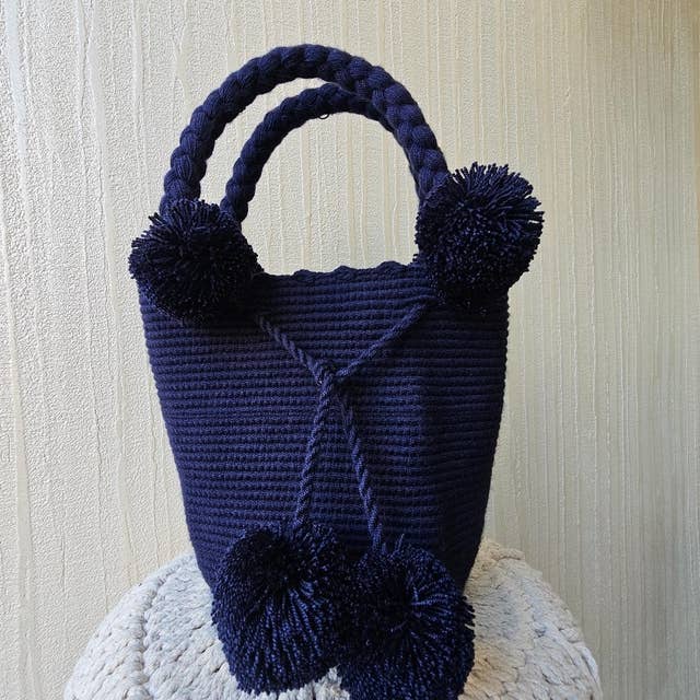 Cattleya Wayúu Mochilas Colombianas - Wholesale Top Handle Bag - Women's - Mangostino Bag S2