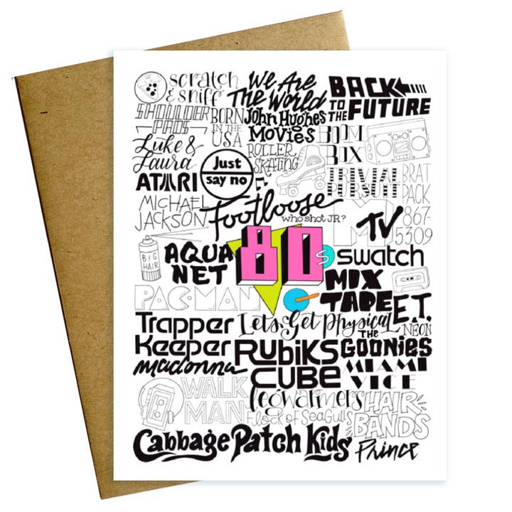 Scheda degli anni '80 per la vendita all'ingrosso da parte di Maggie Moore Studio