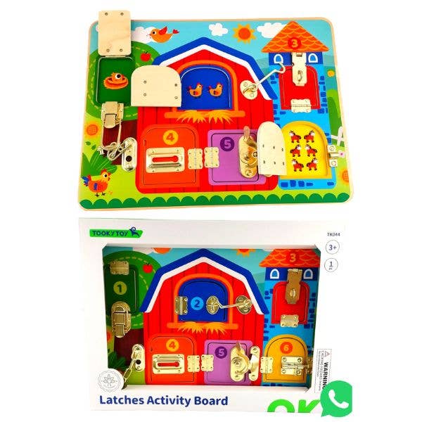 TookyToy - #TK044 - The Latches Activity Board - High End for wholesale by St. Louis Wholesale LLC