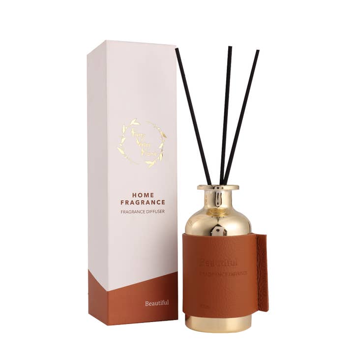 Reed Diffuser Sets Brown Leather 80ml (2.71FL oz) - BTF and other Purchase Wholesale reed diffuser container. Free Returns & Net 60 Terms on Faire trending on Faire.