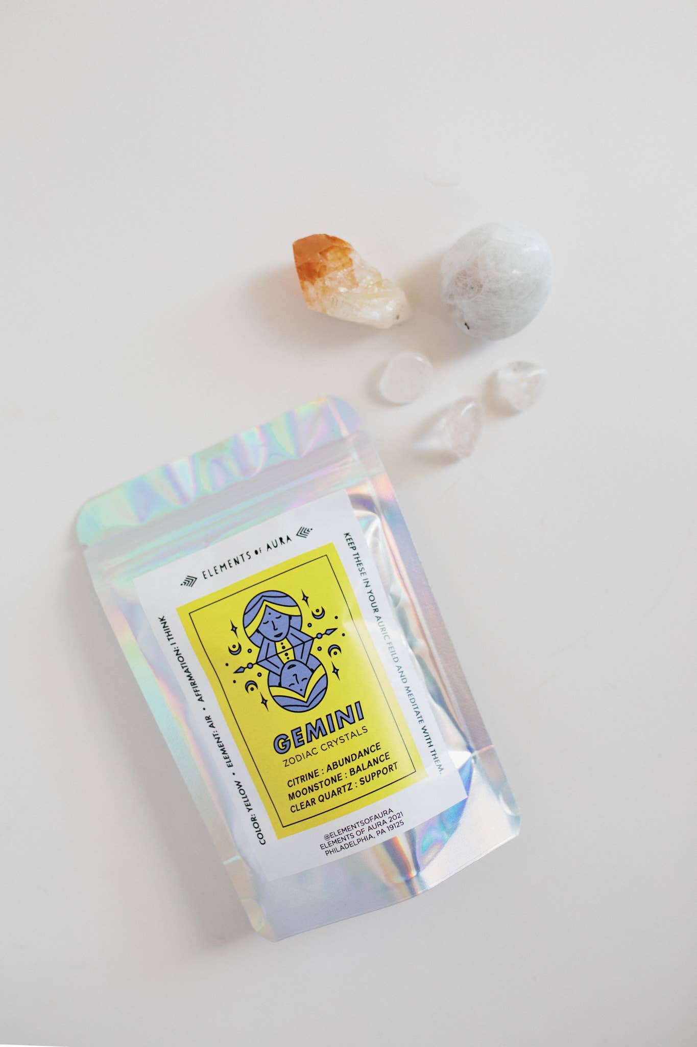 Elements of Aura - Wholesale Spiritual Stone/Crystal - Gemini Zodiac Crystal Set2