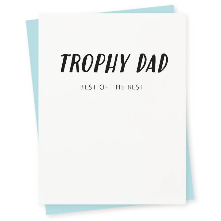 Trophy Dad Letterpress Father’s Day Card for wholesale by 417 Press