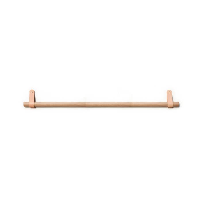 Roar Studio - Wholesale Curtain rod - Single Leather Curtain Pole 0-720cm / 0-283.5" (Natural Oak,4