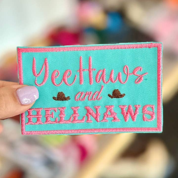 Yeehaws und Hellnaws Pink Jumbo Patch für den Großhandel von Southern N Savvy
