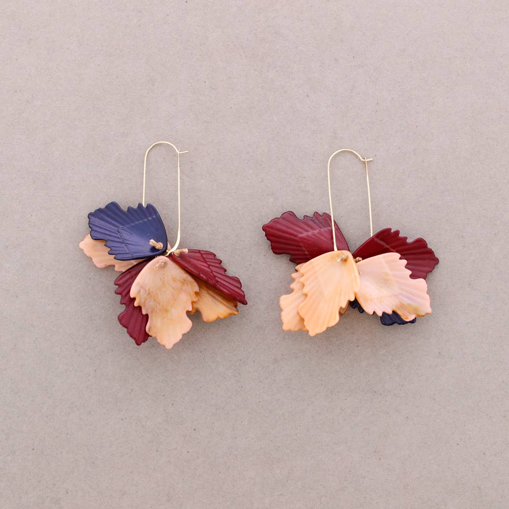 Sonata - Wholesale Kliksieraden - Oorringen Bladeren Hars6