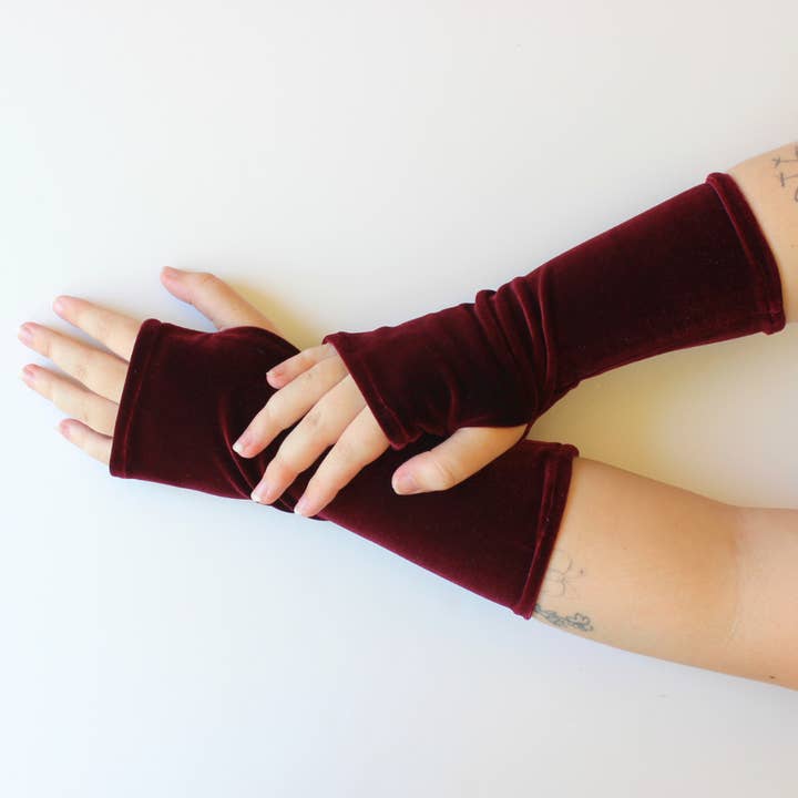 Dana Herbert - Wholesale Gloves - Women's - Velvet Fingerless Gloves8