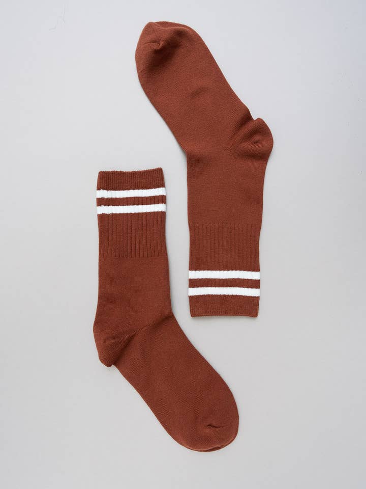 Leto Accessories - Wholesale Socks - Women's - Retro Stripe Wool Blend Socks1