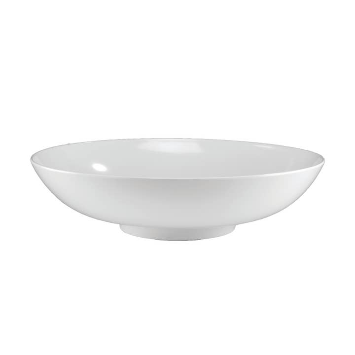 White Round Bowl 5-3/5qt 18" dia. x 4-1/2"H for wholesale by Bauscher Hepp