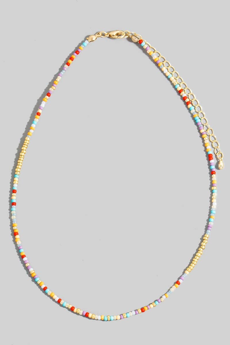 The Looks by Fame Accessories - Wholesale Pendant/Charm Necklace - Mixed Seed Beaded Necklace1