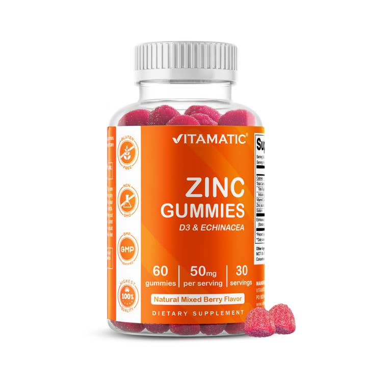 Vitamatic Zinc 50mg | 60 Vegan Gummies for wholesale by Vitamatic