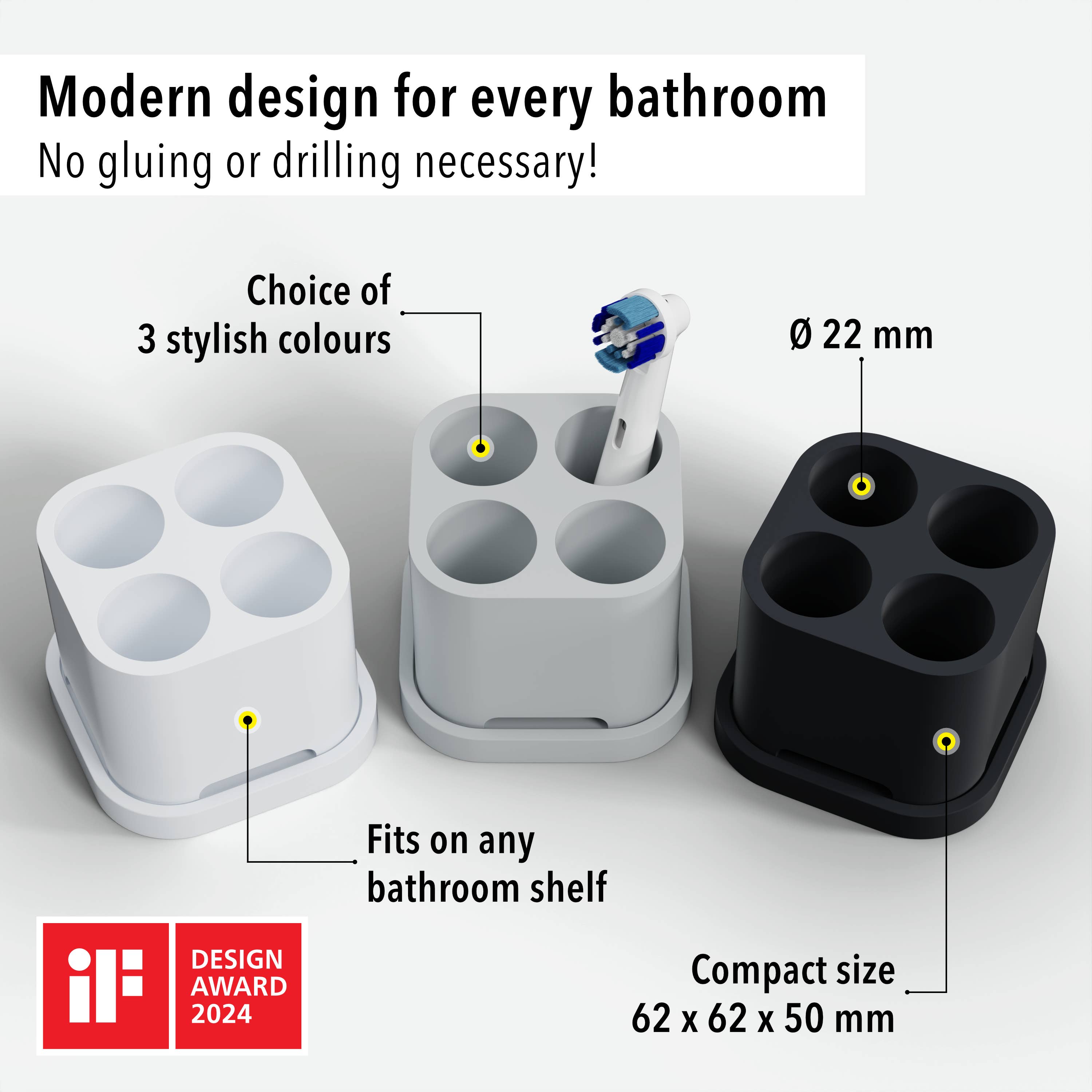 Qikfresh - Wholesale Toothbrush Holder - Toothbrush & brush holders (pack of 4)3