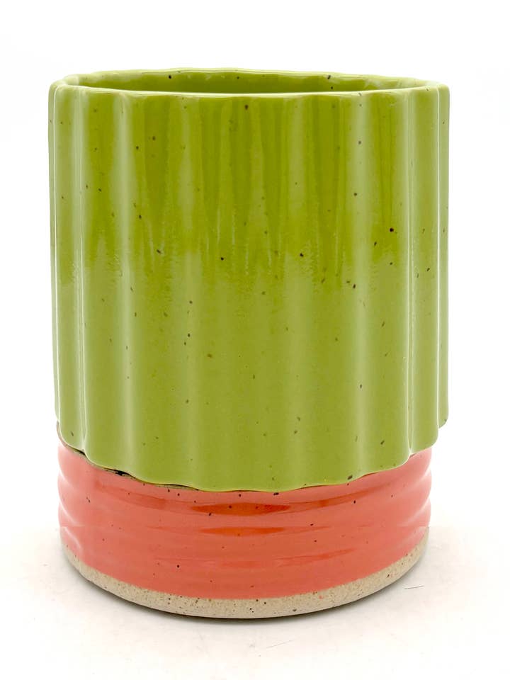 Mini Planter with Drainage in Lime Red for wholesale by KEENE GOODS