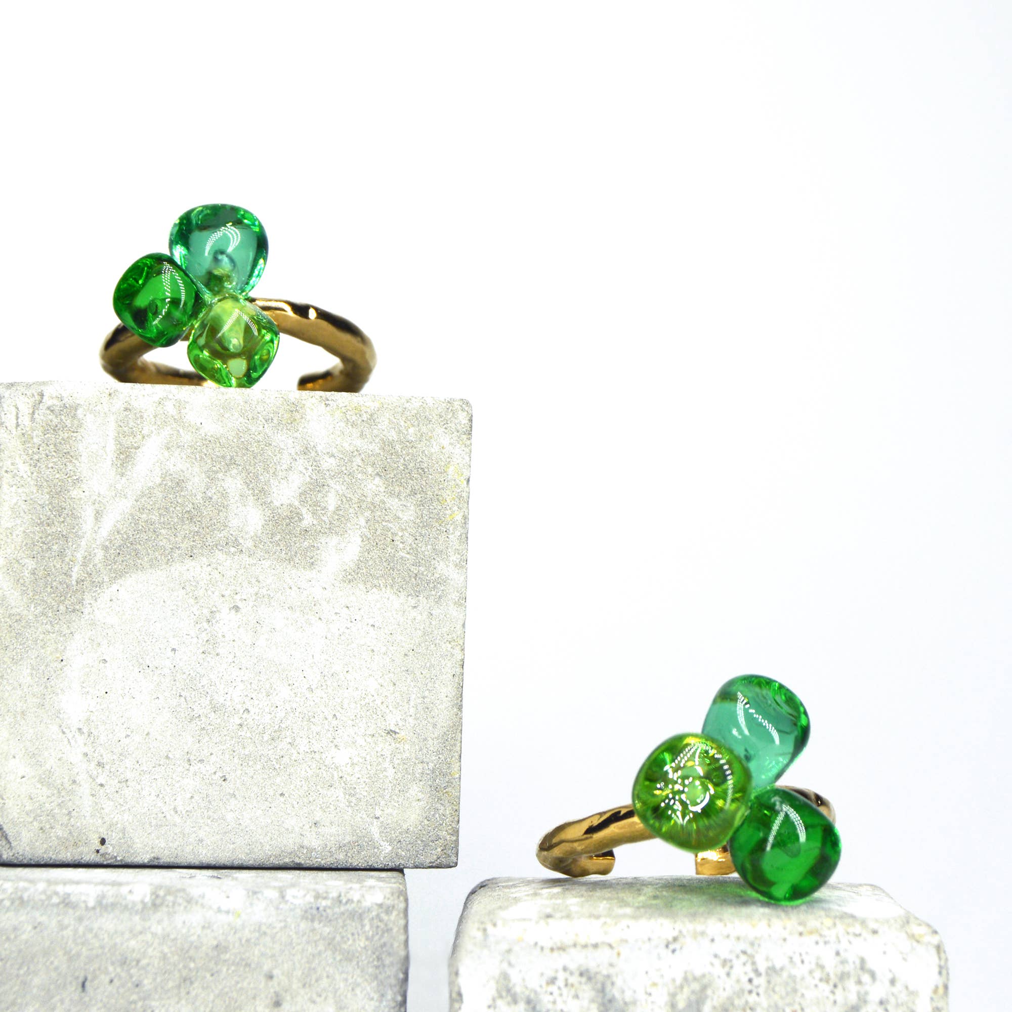 Chama Navarro - Wholesale Multi-Stone Ring - LALETI small Murano glass adjustable ring6