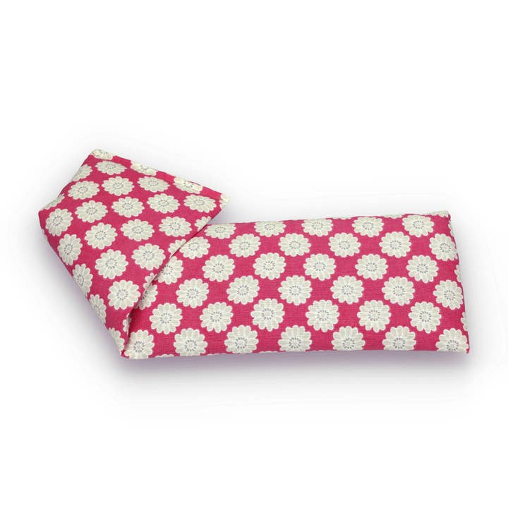 Daisy Raspberry Cotton Wheat Bag for wholesale by The Wheat Bag Company