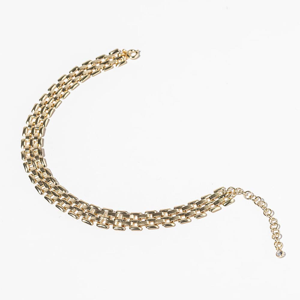 Sensibling Corp. - Wholesale Anklet - Gold Dipped Double Box Chain Anklet1