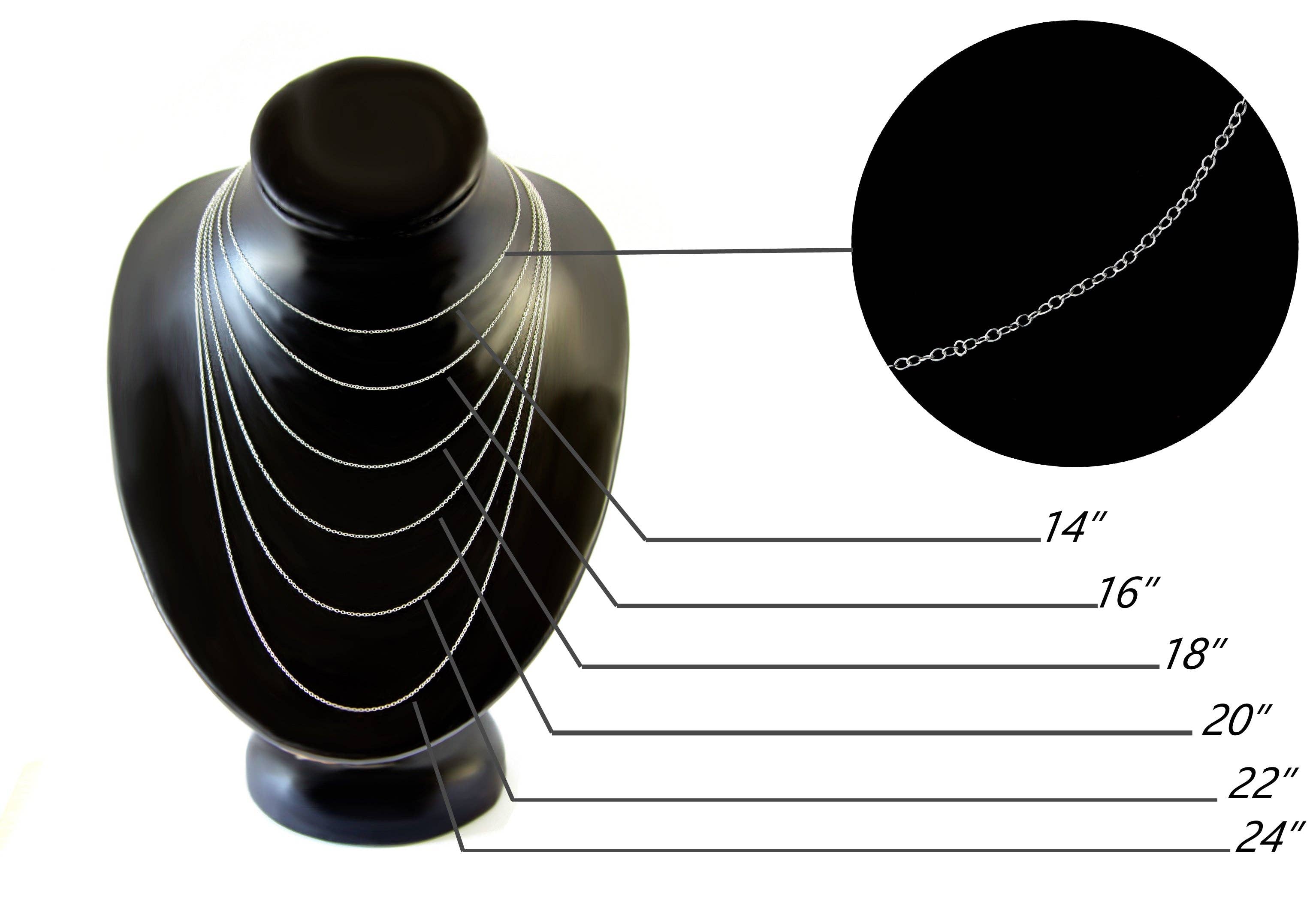 SilverAmber Jewellery - Vente Collier maille et chaîne - Chaîne fine délicate câble en argent sterling 925 fabriquée en Italie - GCH0082