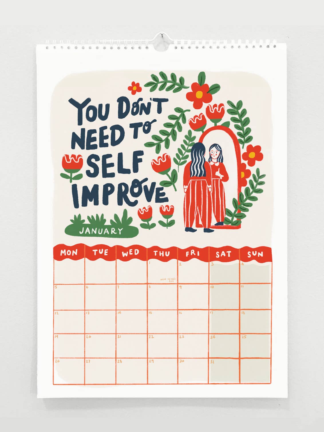 Jade Fisher - Wholesale Calendar - Tips For A Good Year 2026 Wall Calendar- Wellness+Positivity1