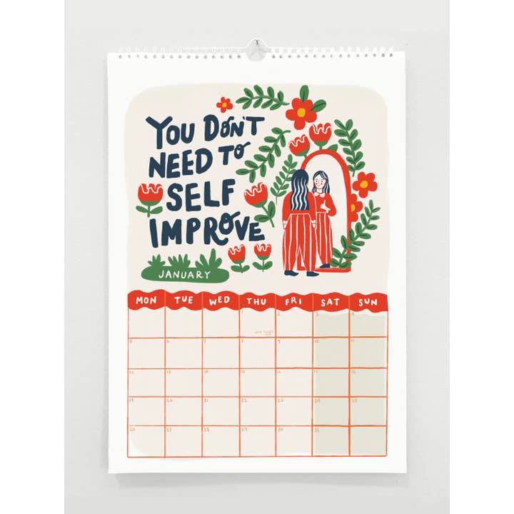 Jade Fisher - Wholesale Calendar - Tips For A Good Year 2026 Wall Calendar- Wellness+Positivity1