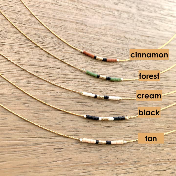 Ocean Breakup - Wholesale Beaded/Pearl Necklace - Muted Minimalist Beaded Necklace