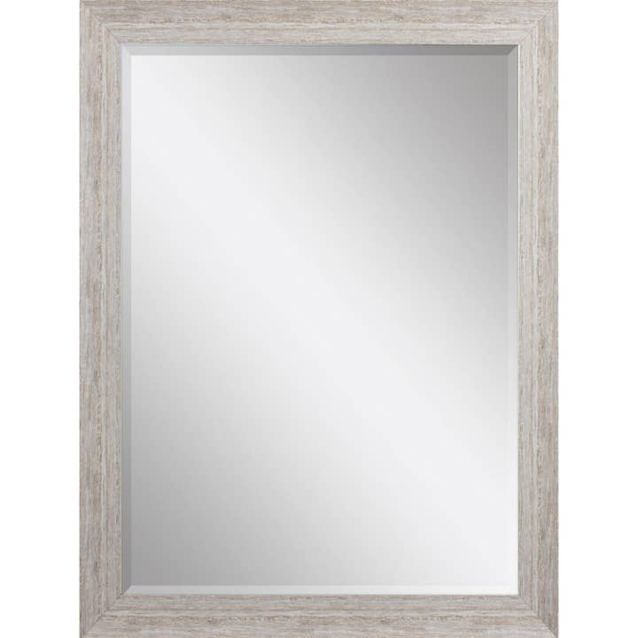 40" White Distressed Wood Framed Accent Mirror for wholesale by HomeRoots
