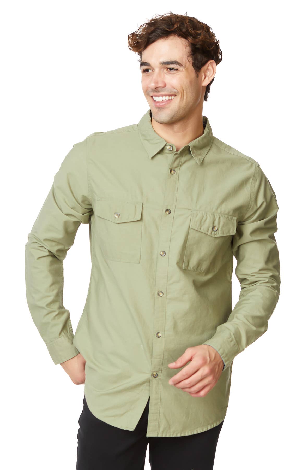 Hawk's Bay - Wholesale Button Down Shirt - Men's - MEN'S LONG SLEEVE TWILL COTTON CANVAS SHIRT3