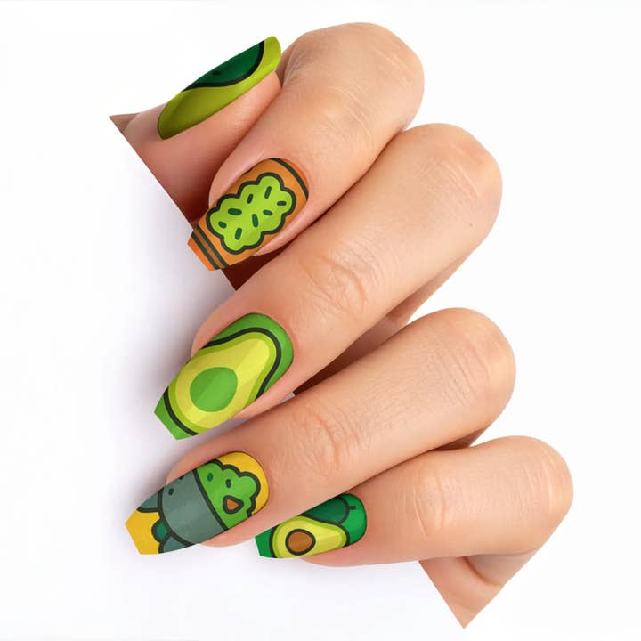FYNE BODY - Wholesale Press-on/fake nails - AvoChic Sunshine Avocado Press-On Nails62
