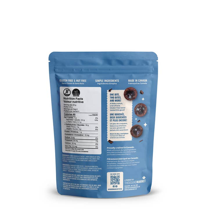 Goodbake - Wholesale Brownie - Dark Chocolate Crunchy Brownie Snack Pack (80gr)1