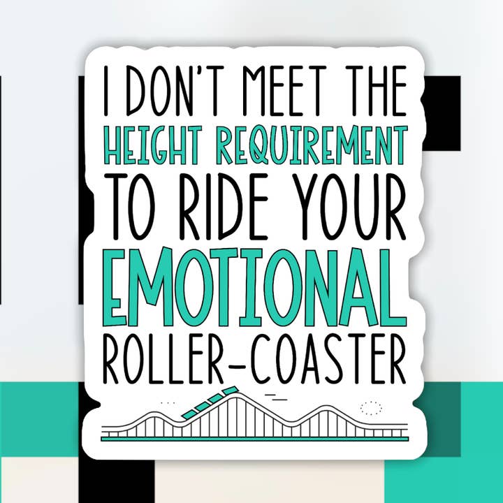 Pegatina montaña rusa emocional para venta al por mayor de Ace the Pitmatian Co