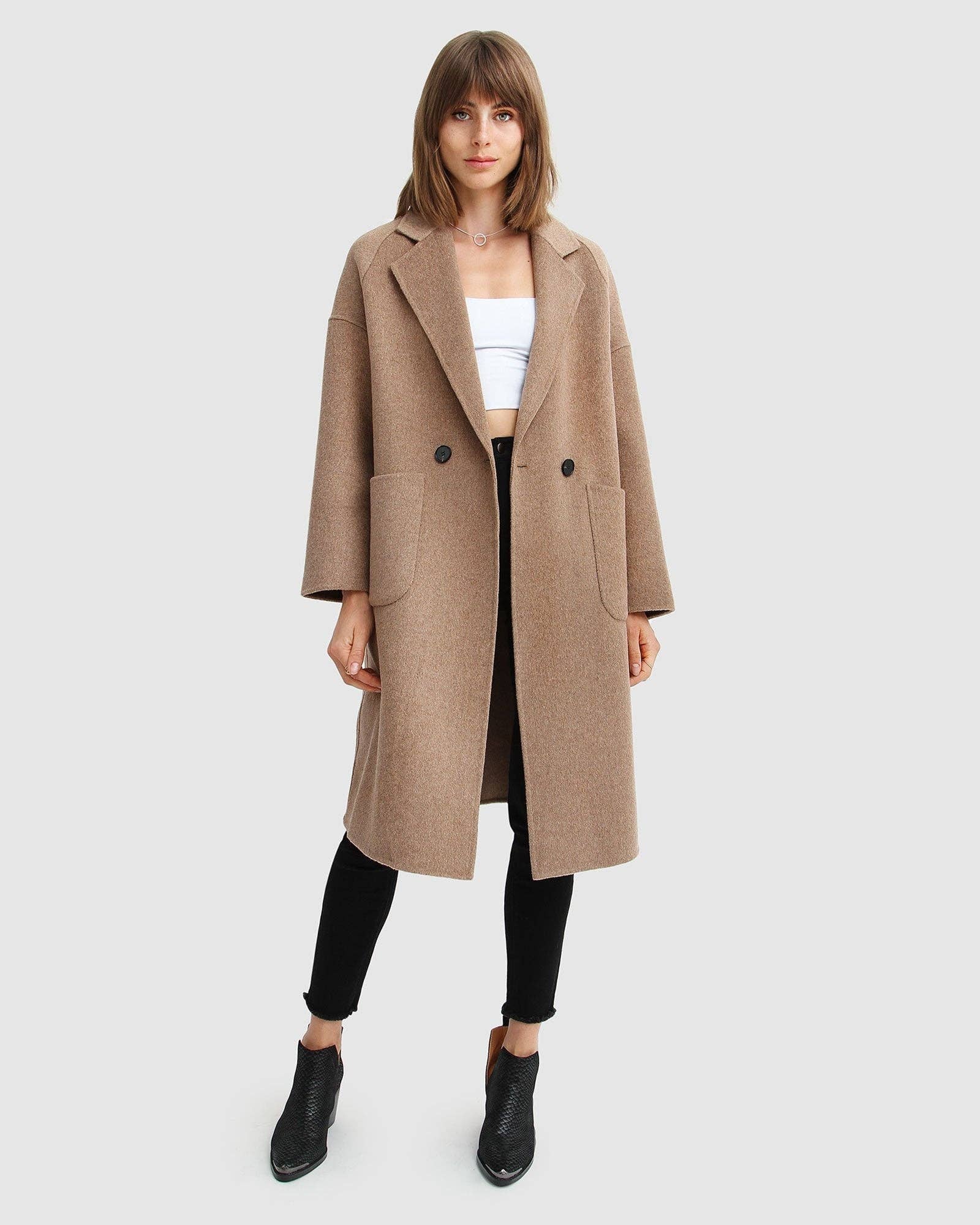 belle & bloom - Wholesale Coat - Women's - Publisher Double-Breasted Wool Blend Coat1