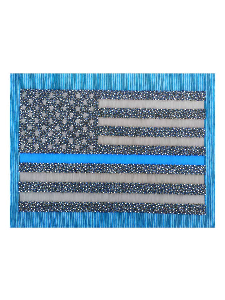 Thin Blue Line Flag Art Print for wholesale by artisticle
