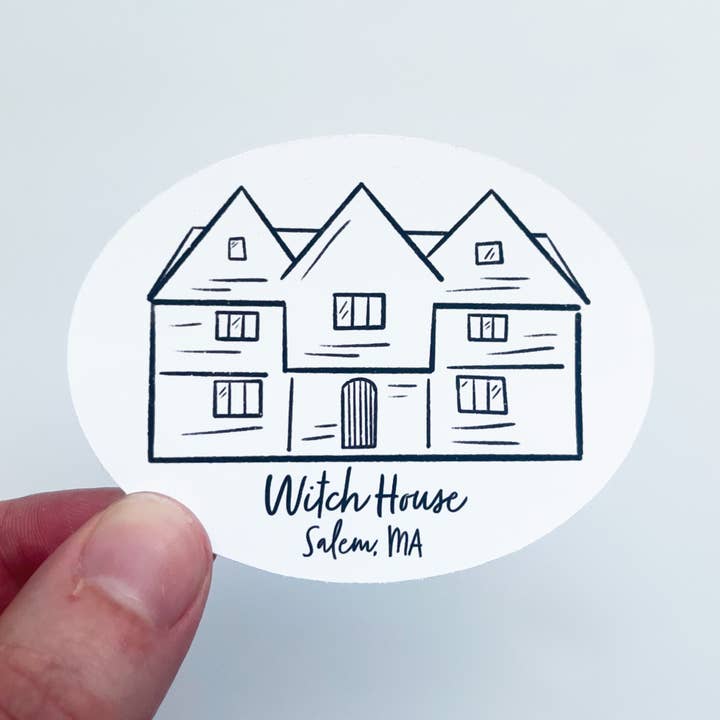 Salem Witch House Sticker for wholesale by Keegsie Designs