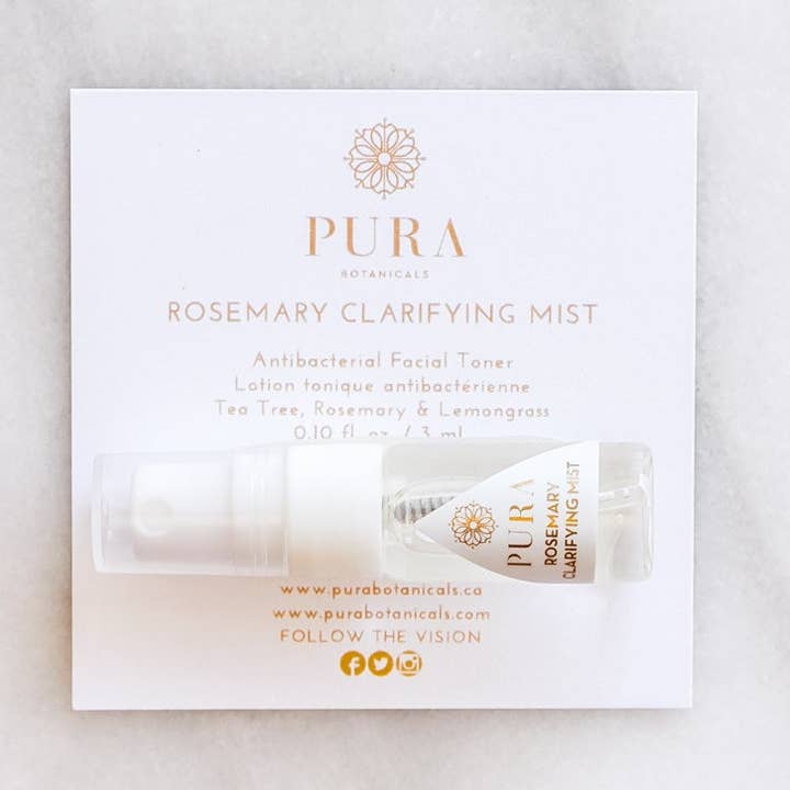 Prøvestørrelse - Rosemary Clarifying Mist - Herbal Facial Mist for engroshandel hos Pura Botanicals