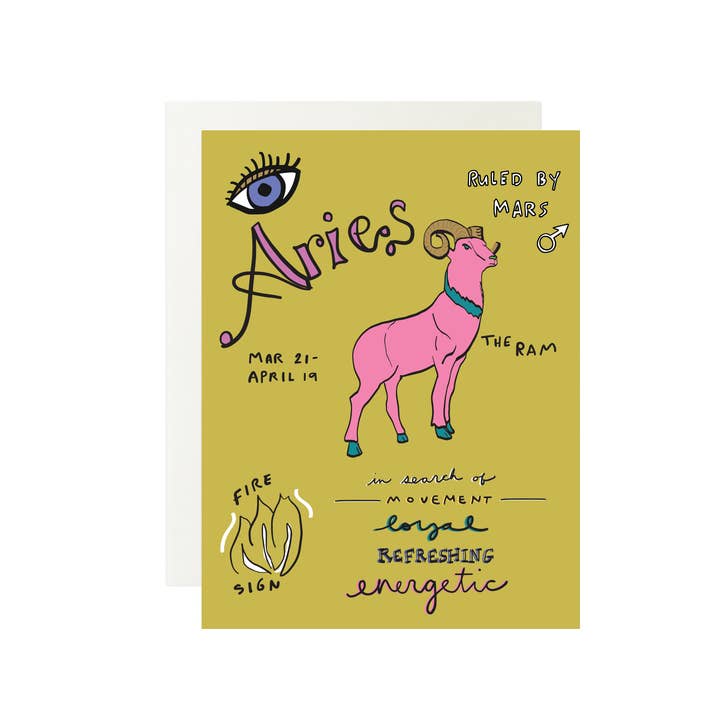 Infinite Spirit - Wholesale Everyday Greeting Card - Astrology Collection Aries Card1