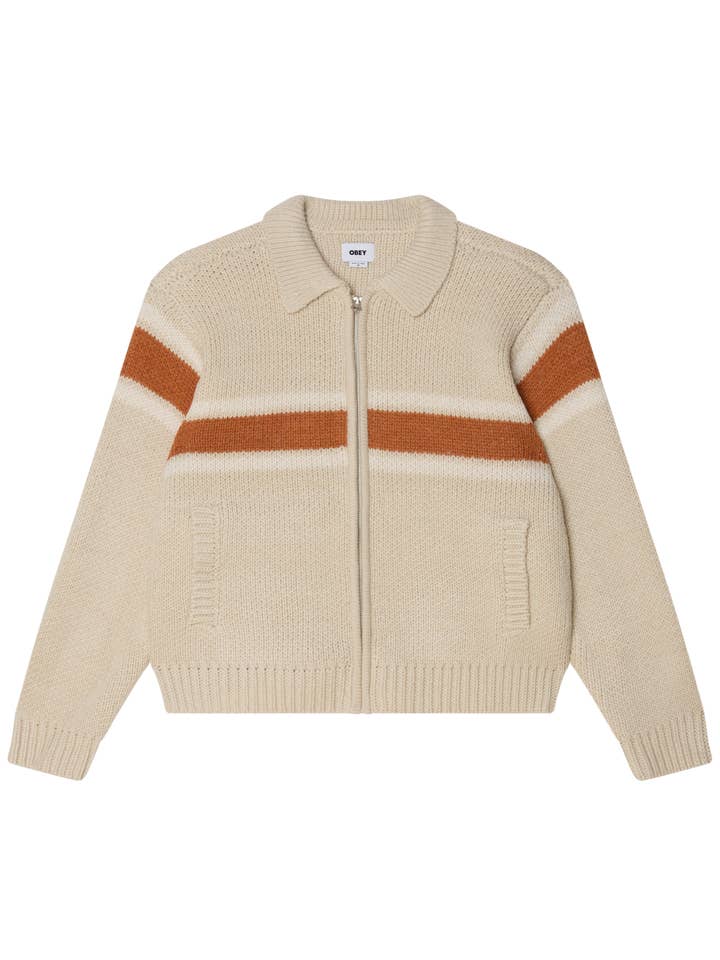 OBEY BERNARD ZIP UP SWEATER for wholesale by OBEY Clothing