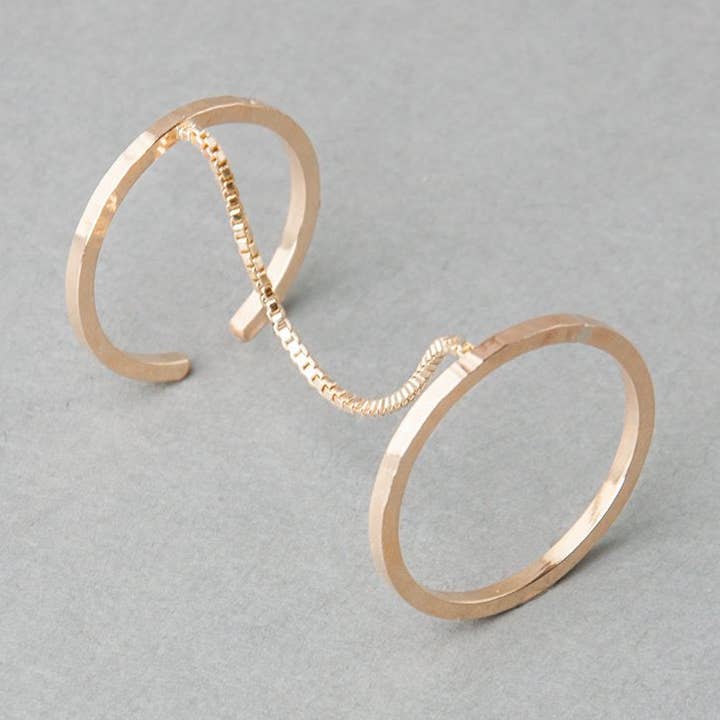 SUNDIAL DOUBLE RING for wholesale by HALEY LEBEUF JEWELRY