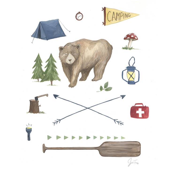 Imprimé Camping pour la vente par Jessica Frasz Studio