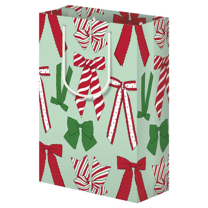Christmas Bows Gift Bag for wholesale by Sammy Gorin LLC