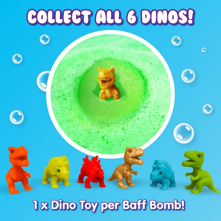 Zimpli Kids - Wholesale Bath Toy - Baby - Zimpli 6x Baff Bombz Dino Surprise Collectible Bath Bomb Toy