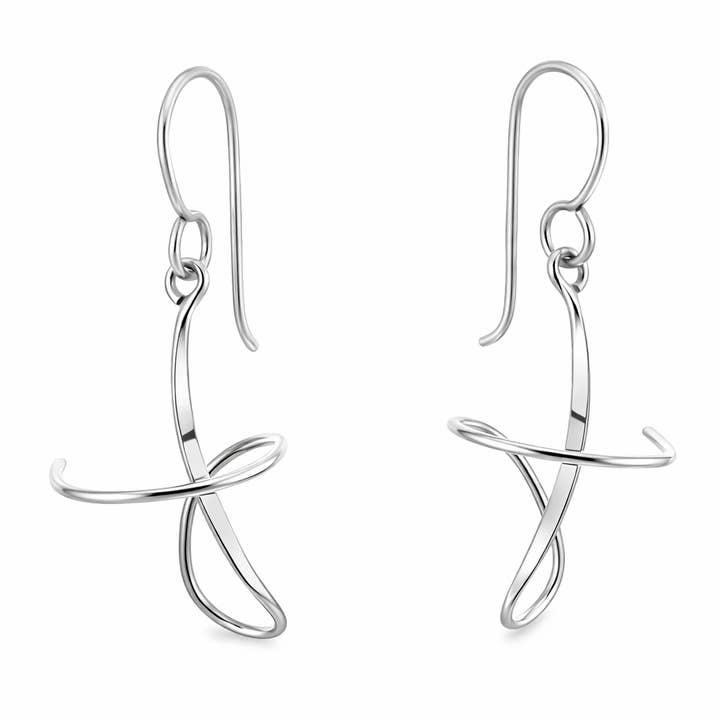 Pendientes de alambre curvado de plata de ley para venta al por mayor de De Mexico