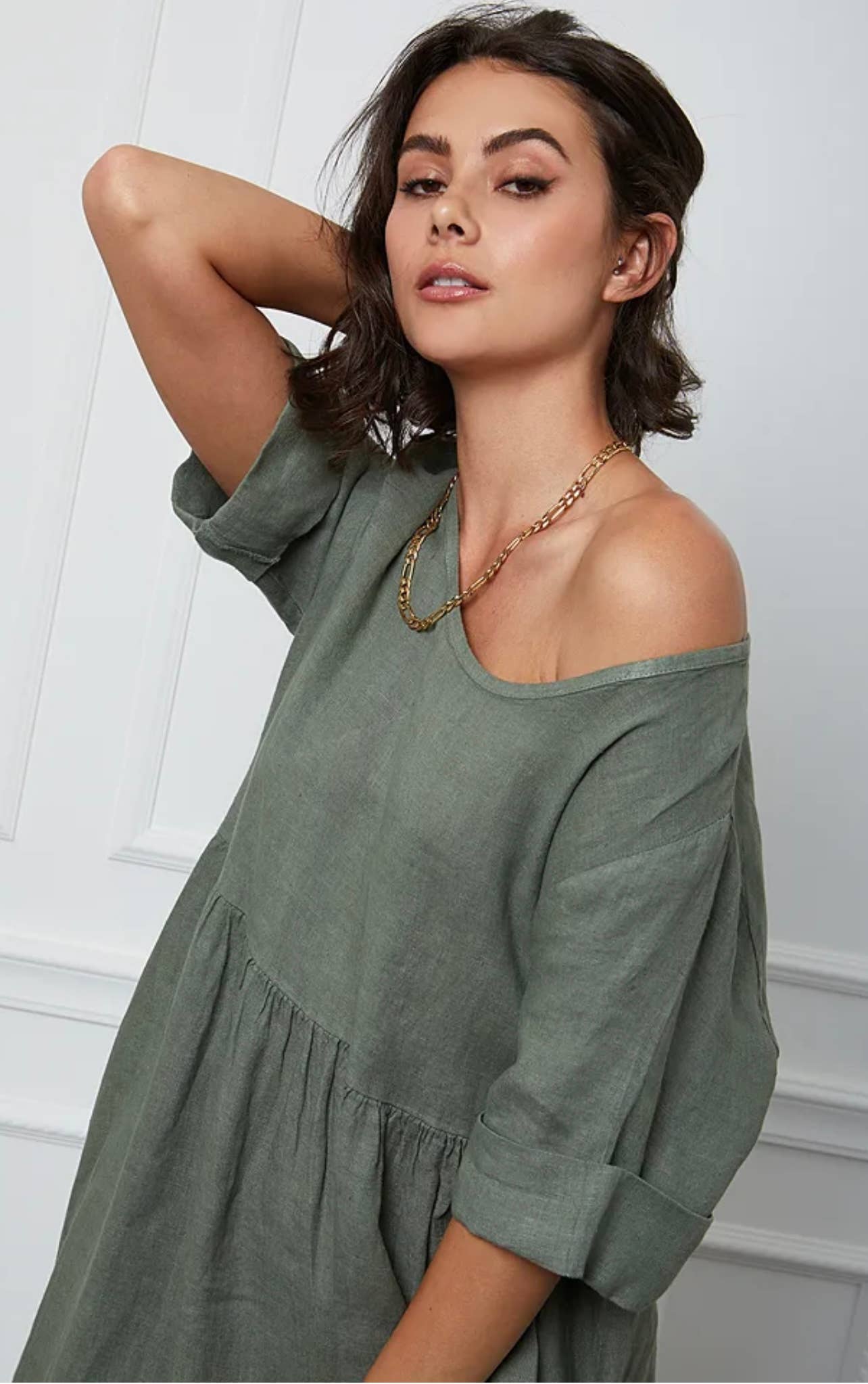 LÉA & LUC - Wholesale Dress - Women's - Long dress in 100% linen REF.714857