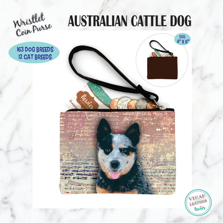 Porte-monnaie en forme de bouvier australien • Présentoir au sol en option pour la vente par pawies