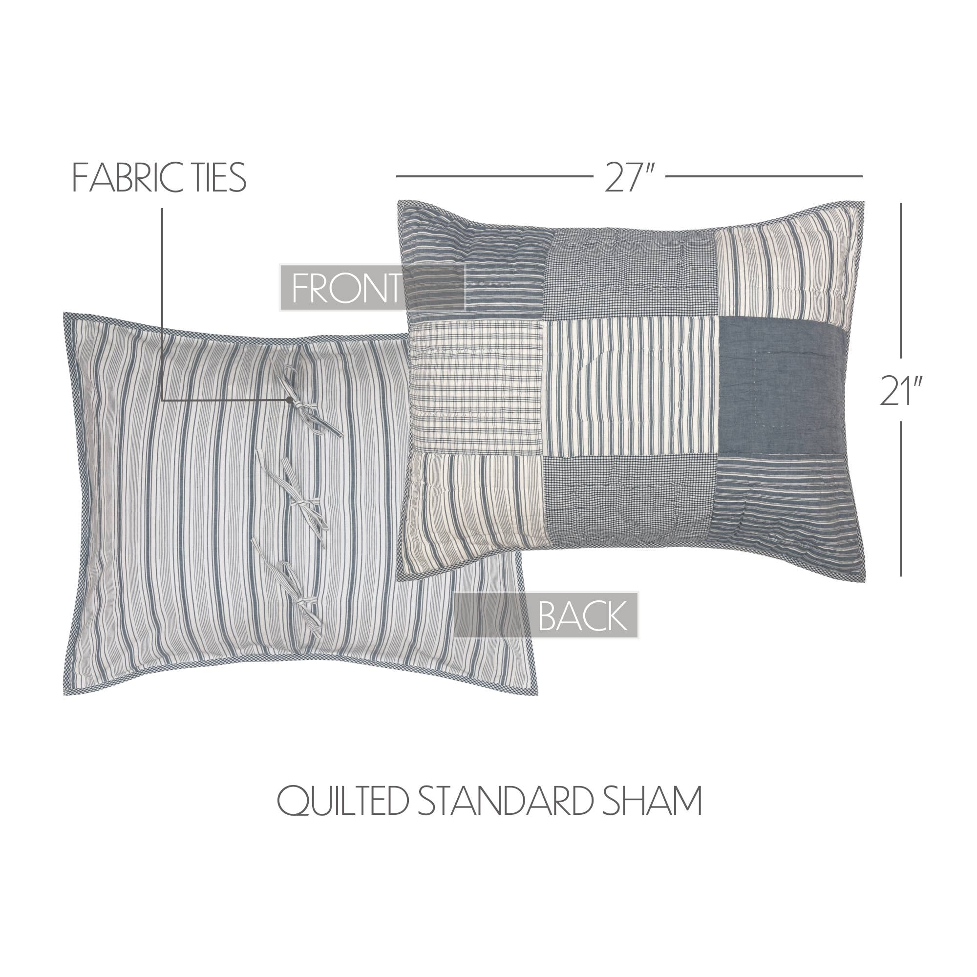 VHC Brands - Wholesale Bedding Pillowcase/Sham - Sawyer Mill Blue Standard Sham 21x275