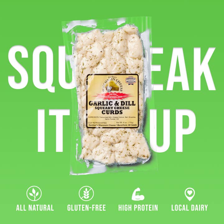Gardner's Wisconsin Cheese and Sausage - Wholesale Cheese - Garlic & Dill Flavored Cheese Curds