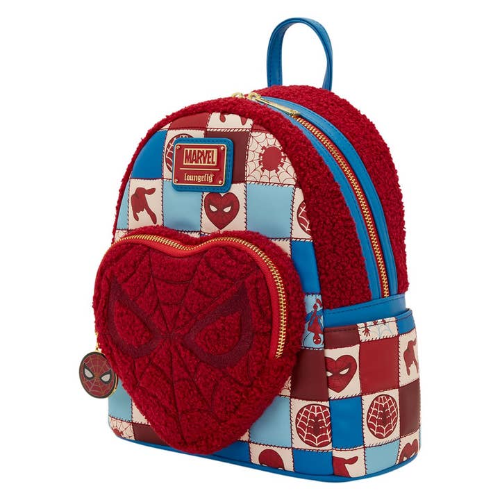 Entertainment Earth - Wholesale Backpack - Kids - Spider-Man Sherpa Heart Mini-Backpack1