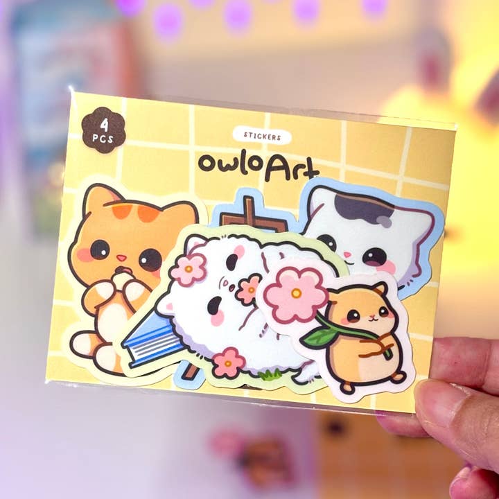 Sunny Picnic Waterproof Matte Stickers for wholesale by owloArt