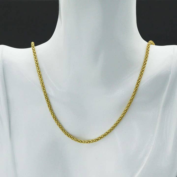 BestBeads&Beyond - Wholesale Link & Chain Necklace - 18" Gold Filled Solid Rope Chain Necklace, Sku#A1081