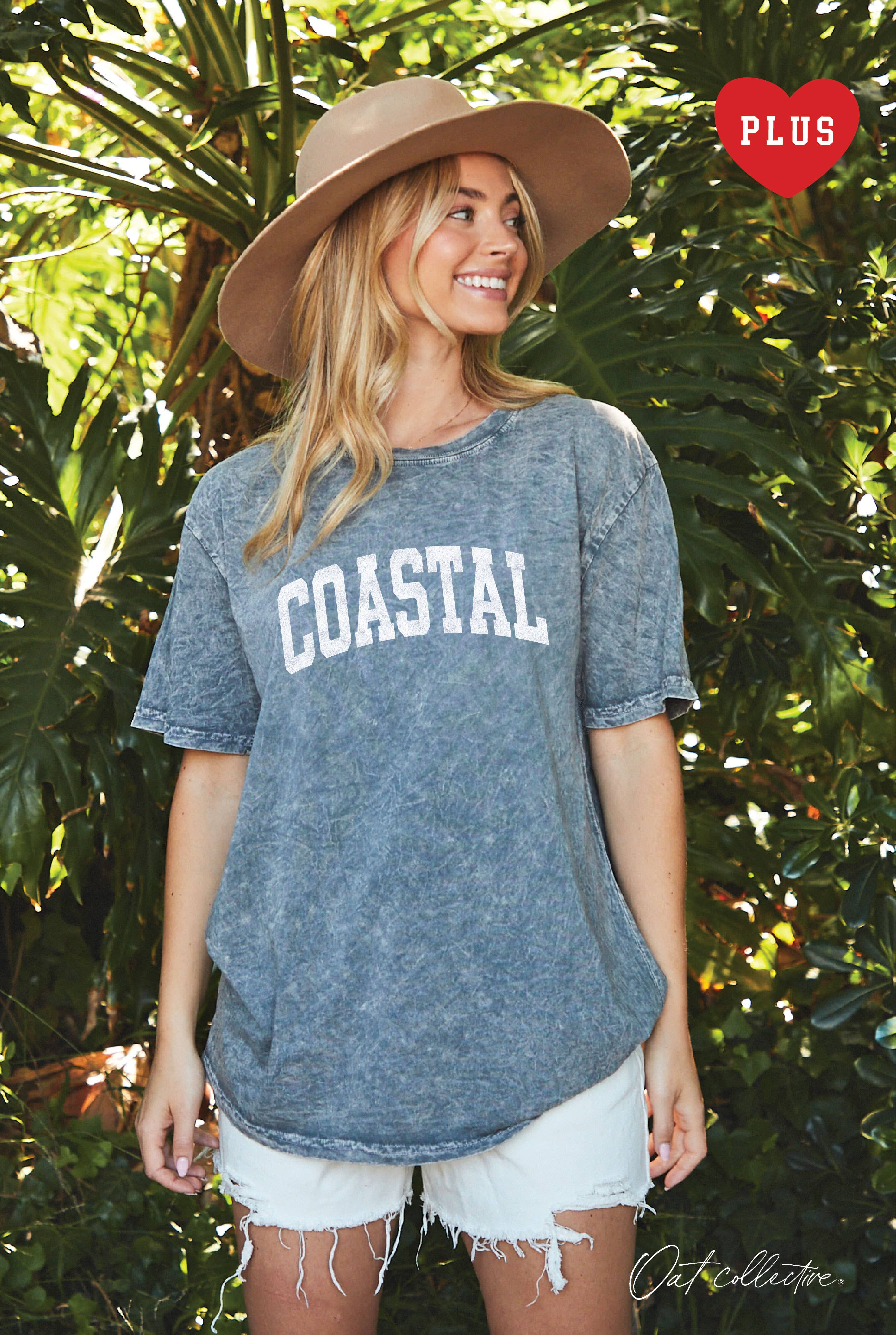OAT COLLECTIVE - Wholesale Screen printed t-shirt – Women′s - COASTAL Plus Mineral Graphic Top1